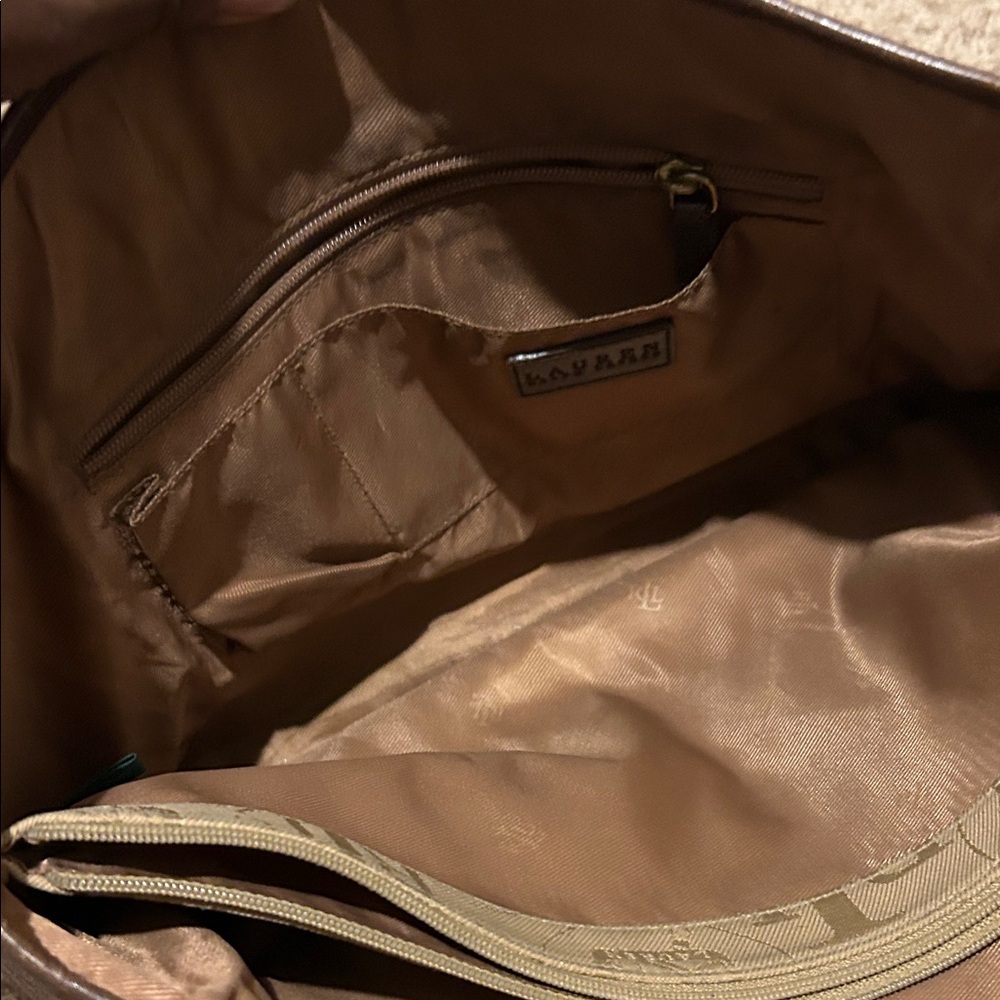Ralph Lauren Beige Canvas Tote with Brown Suede Trim - Picture 3 of 6